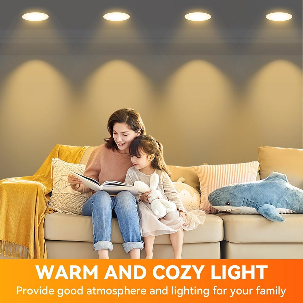 6 Pack BR30 Led Bulb 65W Equivalent, Dimmable LED Flood Light Indoor, E26 Base, 2700K Warm White, 9W, 800 LM