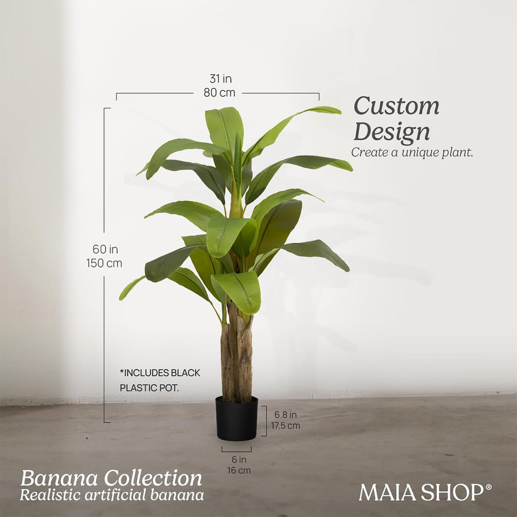 Artificial Banana Tree, 5 ft, Indoor Decor
