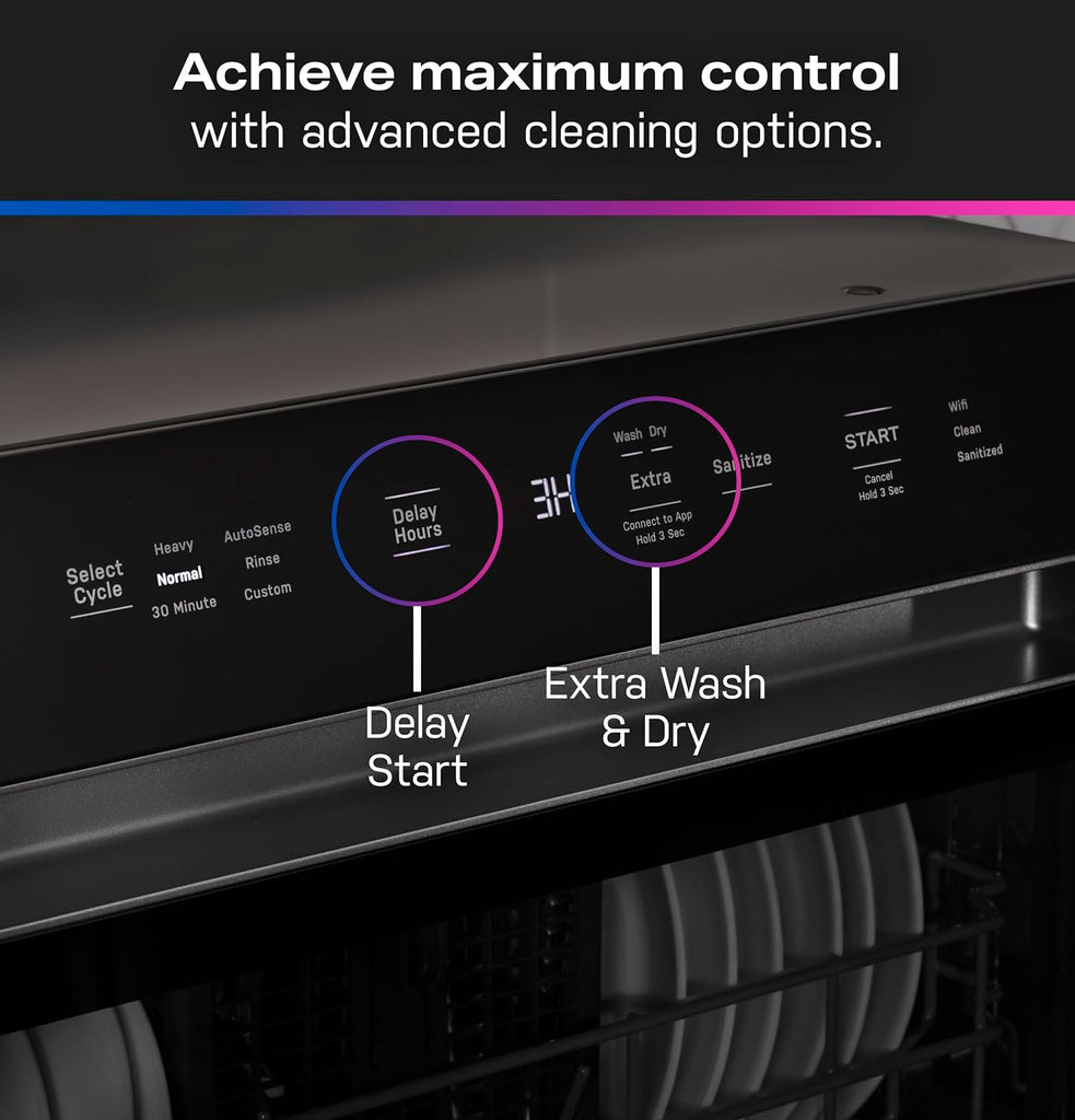 Countertop Dishwasher, 6 place settings, 6 wash cycles, WiFi Connected, with Built-In Capabilities