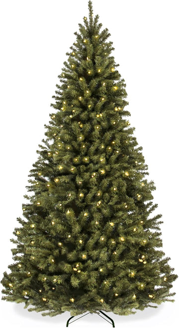Artificial Christmas Tree with LED Twinkling Lights, 4.5 to 15 ft, Pre-Lit Spruce Realistic Holiday Xmas Décor