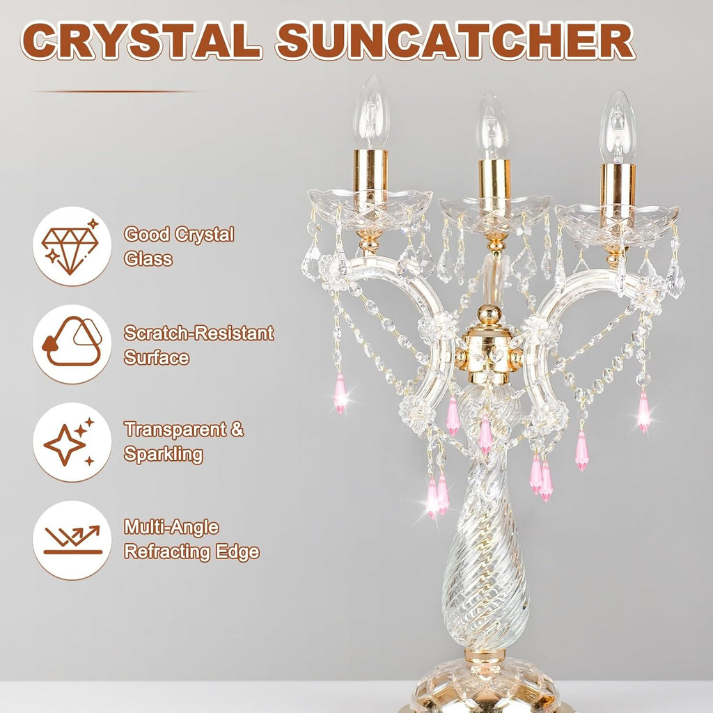 50-Pack Crystal Icicle Prisms, 34mm/1.34 Inch Chandelier Pendant Maker Hanging Crystals Chandelier Prisms for