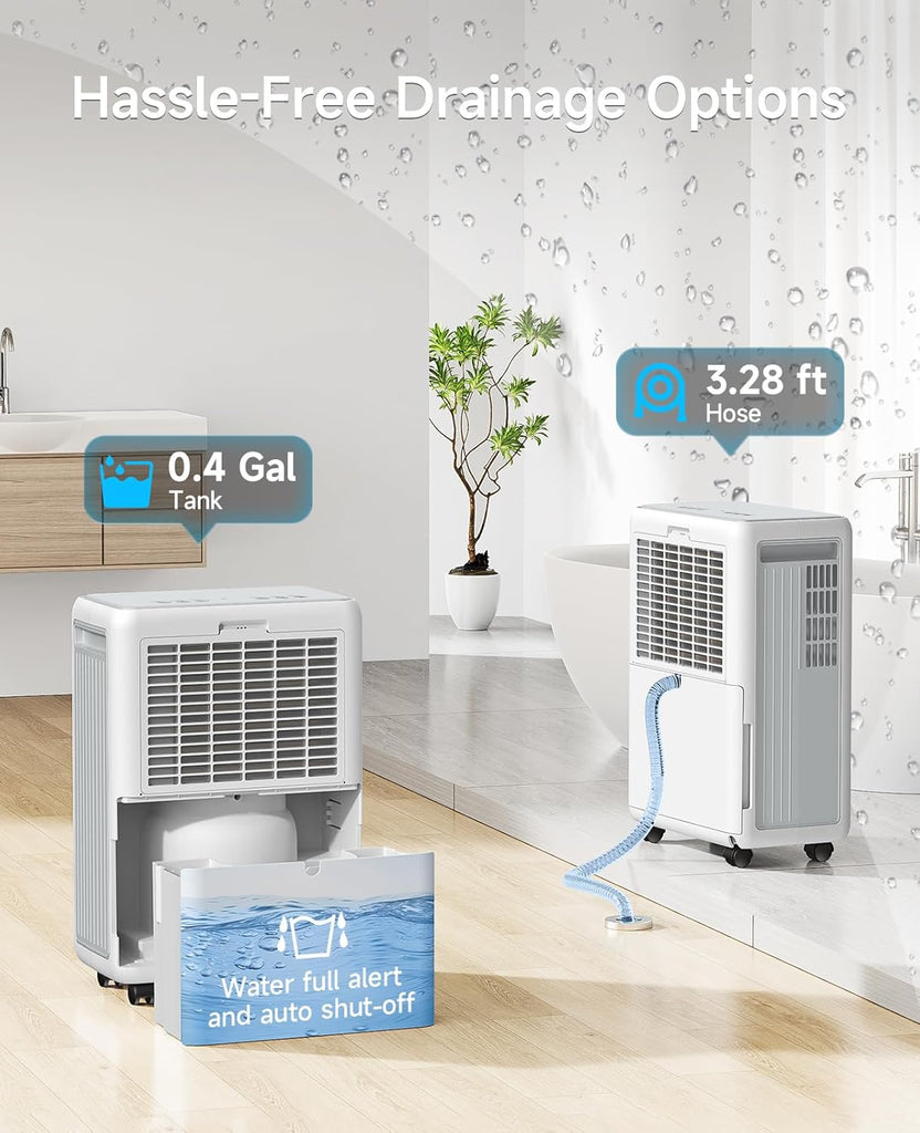 2000 Sq. Ft Dehumidifier for Basement, 30 Pint Dehumidifiers for Home, Bedroom and Bathroom