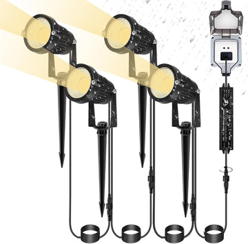 Low Voltage Landscape Lighting, 12V LED Lamps Outdoor Landscape Spotlights Outside Graden Pathway Lights, Plug in