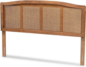 King Wood Headboard, 78.1-inch W 0.8-inch D 40.94-inch H, Ash Walnut