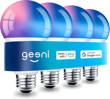 Prisma Plus 800 Dimmable Smart Light Bulbs with 2.4 GHz Wi-Fi Connectivity - Color-Changing & Tunable White, A19 LED (4-Pack)
