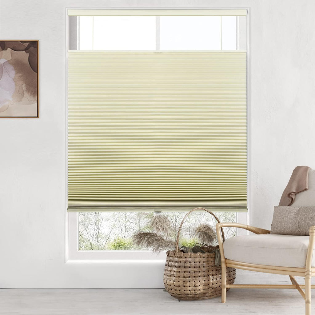 Top Down Bottom Up Cordless Cellular Shades, 23" W x 48" H, Brown