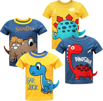 Toddler Boys Shirts Short-Sleeve Little Kids t Shirts Boys' Tops, Tees & Shirts Graphic TEE Age for Pack