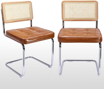 Natural Rattan Dining Chairs Set of 2