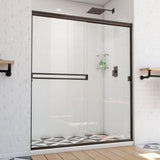 Alliance Pro BG 56-60 in. W x 70 3/8 in. H Semi-Frameless Sliding Shower Door in Oil Rubbed Bronze and Clear Glass