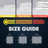 Goose Feather Down Fiber Cotton Comforter King - 100% Cotton Duvet Insert