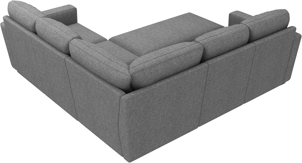Sectional Sleeper Sofa with Pull Out Bed, L Shaped Couch with Storage Seat, Modular Sectional Couches , Dark Grey