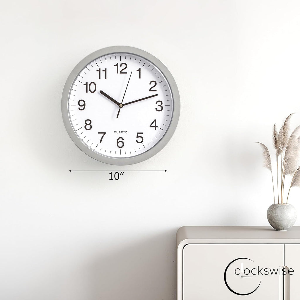 Clockswise 10in Wall Mounted Clock with Hidden Storage Door Stylish Safe for Valuables Featuring Secret Interior Compartment Diversion...
