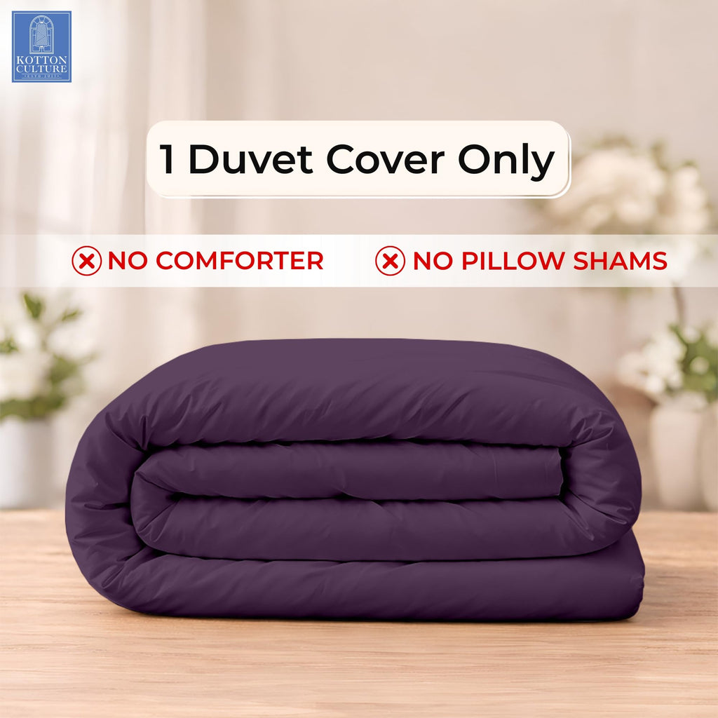 1 Pc Duvet Cover Queen Size/Full Size-100% Egyptian Cotton 600 Thread Count Ultra Soft Premium Durable Comforter
