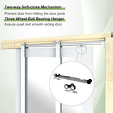 Pocket Door 30"x80", 1-Panel Mirrored Sliding Pocket Door with Soft Close Hardware Kit, Sturdy Solid