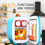 Mini Fridge for Bedroom Skincare Cooler & Warmer Portable Small Refrigerator 4 Liter/6 can with 12v AC/DC/USB Option