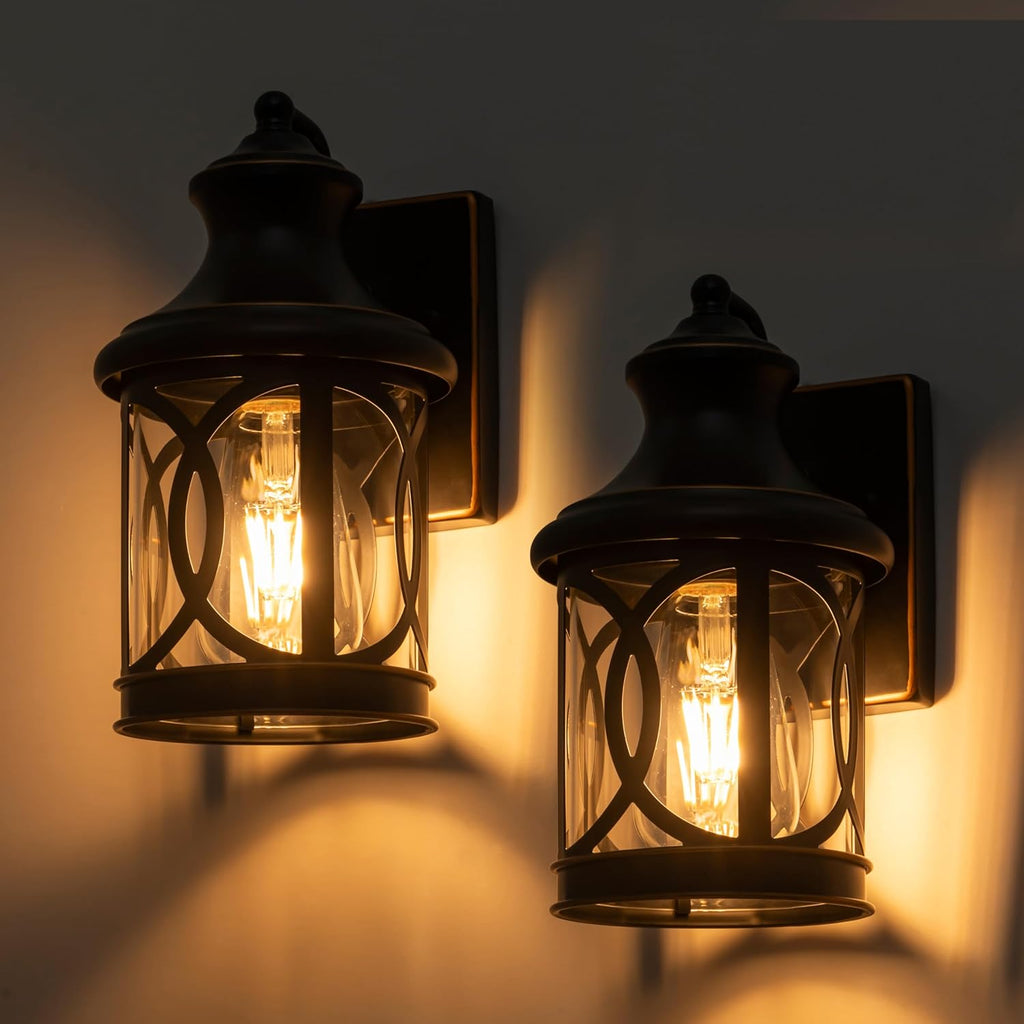 2-Pack Outdoor Wall Lights, Porch Lights, Waterproof Outdoor Wall Sconce