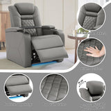 Home Theater Seating, Classic Series Leather Movie Theater Chairs, Power Headrest and Memory with C-Type USB Charger