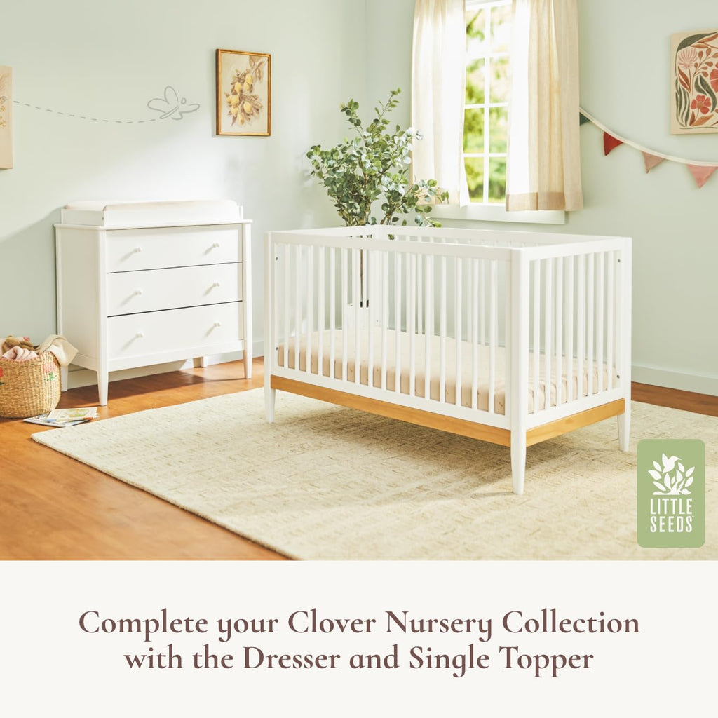 4-in-1 Convertible Baby Crib to Toddler Bed, White