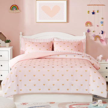 Twin Comforter Set with Sheets for Girls-5 Pieces Twin Bedding Sets - Set of 5