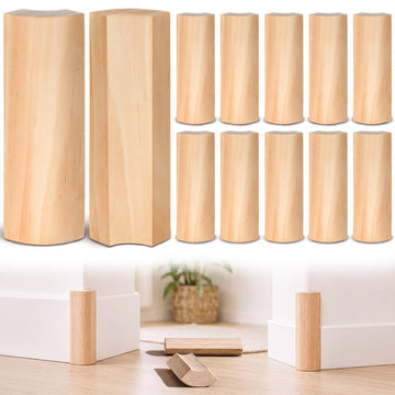 12 Pcs 5/8 x 1.77 x 5.5" Pine Rounded Outside Bullnose Wooden Corner Trim