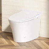 Smart One-Piece Toilet with Built-In Bidet, ADA Comfort Height Heated Seat, Air Dryer, Night Light, Foam System, Dual Auto Flush, Foot Sensor