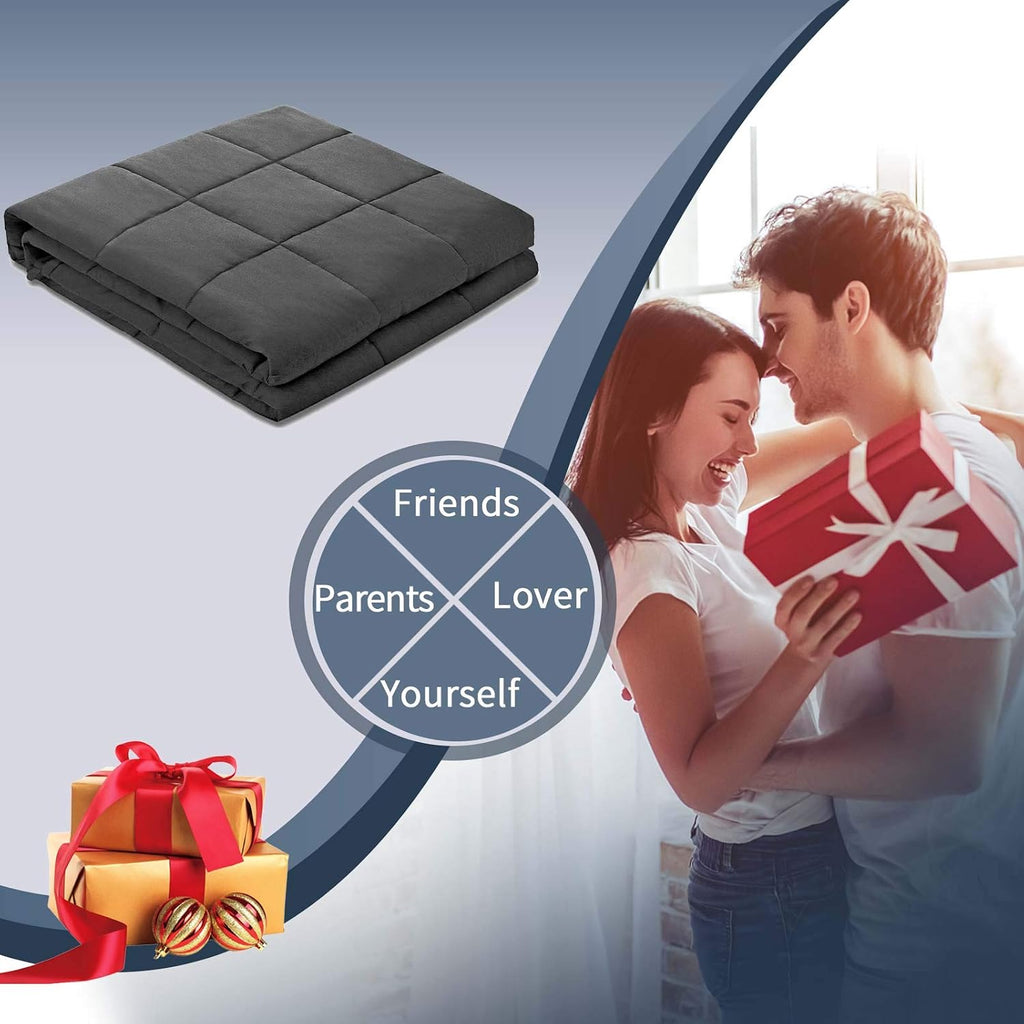 Large Weighted Blanket King Size (25 lbs, 78"x 85") Heavy Blanket for Adults and Couple, Breathable Cotton with