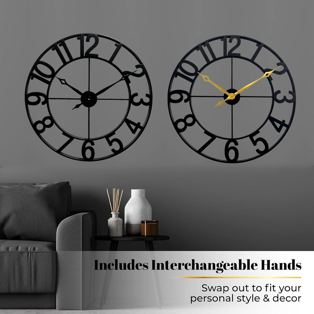 Oversized 30 Inch Wall Clock, Arabic Numeral
