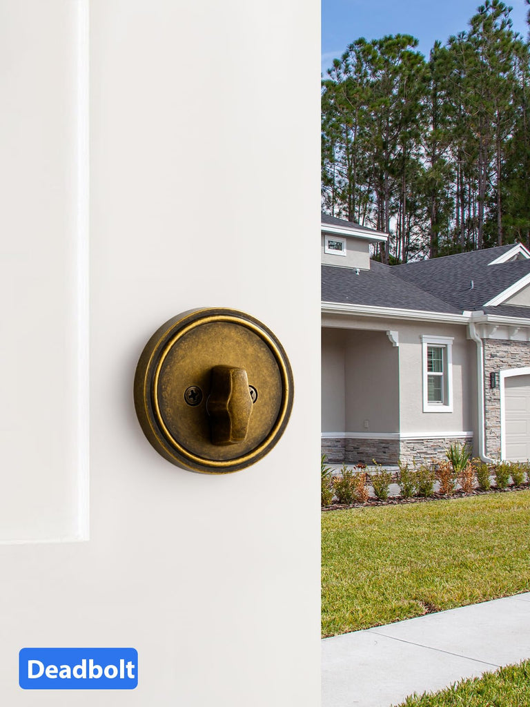 Deadbolt Antique Brass Retro Passcode Keyless Entry Dead Bolt, 1 Pack