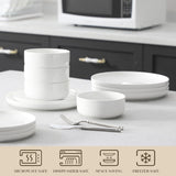 Plates and Bowls Sets, 12 Pieces Porcelain Dinnerware Sets Dishware Sets Chip Resistant Ceramic Dish Set Dining Dinner