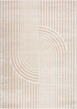 Abani Area Rug for Living Room -Nuevo 5' x 8' Beige Arch Pattern Area Rug, Soft and Durable Living Room Rug