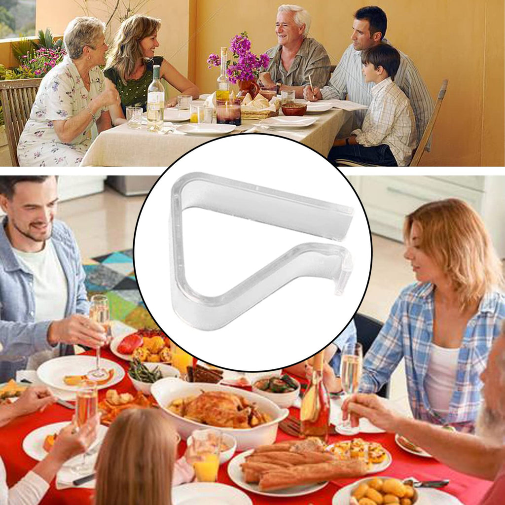 48 Pieces Transparent Clear Tablecloth Clips, Plastic Table Cloth Clips, Windproof Table Cover Holder Clamps, Table