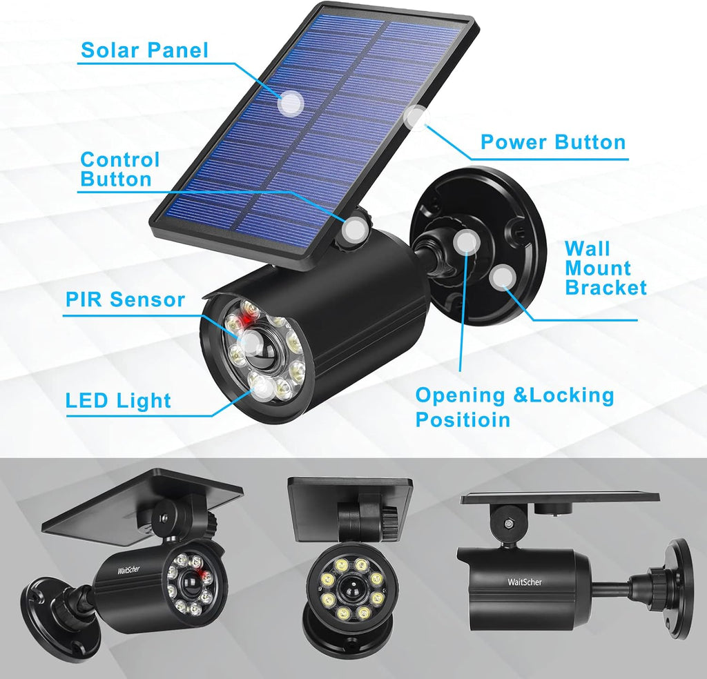 Solar Lights Outdoor Motion Sensor IP67 Waterproof 360° Rotatable Solar Powered Flood Lights for Barns Garden