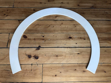 1X4: Flexible Flat Stock Casing Molding: 3/4" Thick x 3-1/2" Wide - PRE Curved to fit Specific Size Half Round Arches