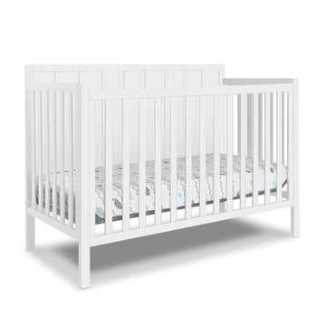 Crib Classic 4-in-1 Convertible Crib, Made of Wood, Non-Toxic Finish, Wooden Baby Bed, Toddler Bed, Child's
