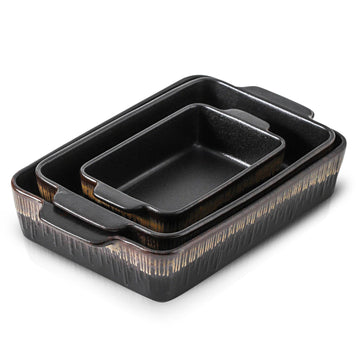 Bakeware Set, Ceramic Baking Dish, Rectangular Baking Pans Set, Casserole Dish for Cooking, Cake Dinner, Kitchen 9 x