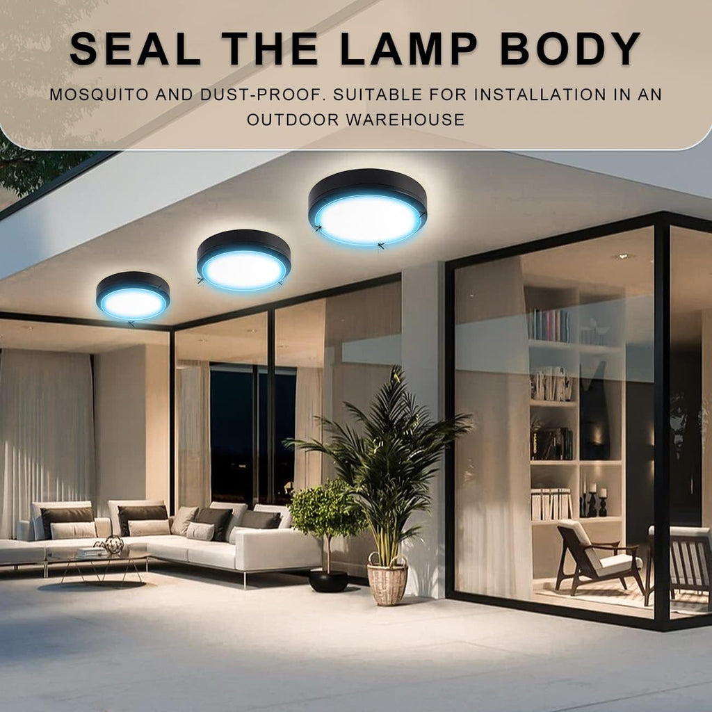 Flush Mount Ceiling Light, Die-Cast Aluminium Fully Sealed Moisture Resistant Light