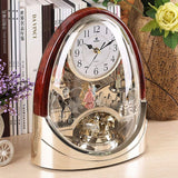 Table Clock,Desk Clock, Crystal Bells Musical Motion Rotating Pendulum Mantel Clock,for Home, Hotel, Library or Church Decor,Great Gift...