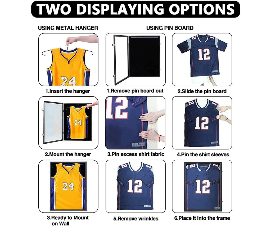 Jersey Frame Display Case Shadow Box Black