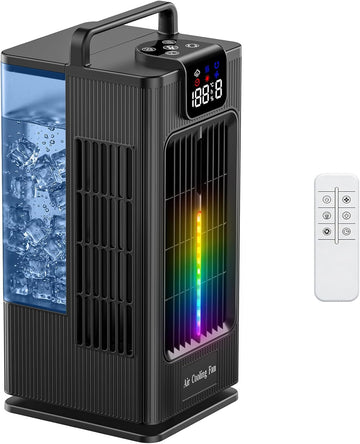 Mini Portable Air Conditioner Cooler: 2000ml Air Cooling Fan with 120°Oscillating - 3 Mist Modes & 4 Speeds