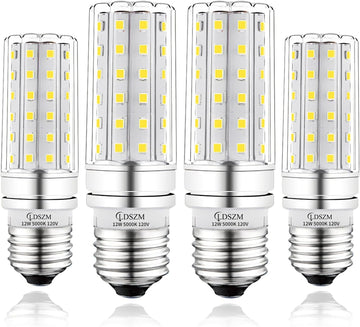 E26 LED Bulb 12W, 100W Equivalent, 1200 Lumen, 5000K Cool Daylight, Non-Dimmable Tubular Corn Light Bulb for Ceiling