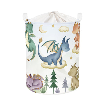 Dinosaur Laundry Hamper Large Storage Basket Cartoon Dino Collapsible Parents Organizer Kids Toy Clothes Bins, Tree