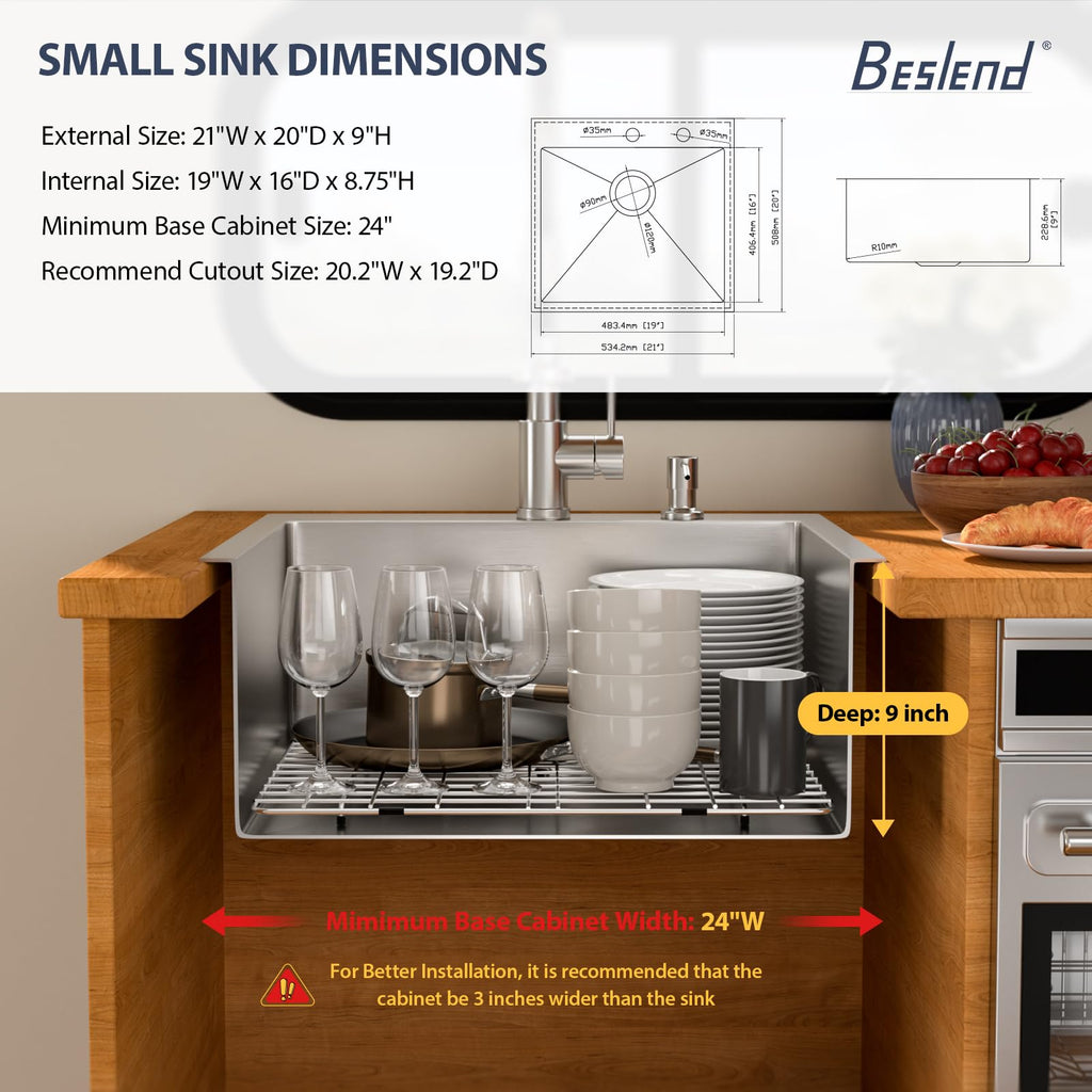 21 Drop In Bar Sink