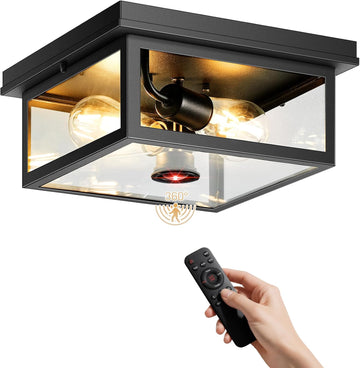 Motion Sensor Outdoor Ceiling Light with Remote Control