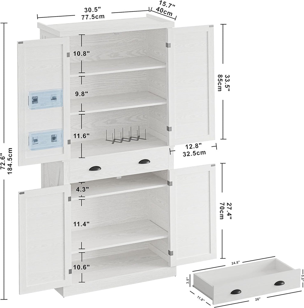 Storage Cabinet with Drawers and Doors | Open Shelves, Adjustable shelves, Organized essentials