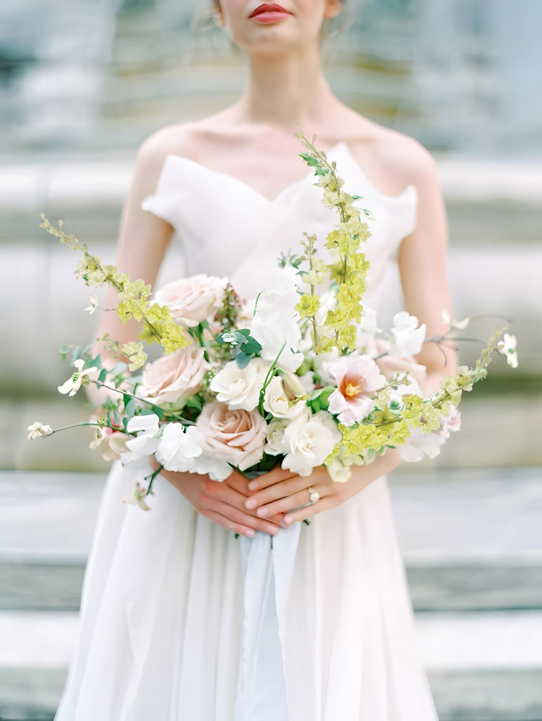 9Pcs Artificial Flowers Combo Clematis Greenery Stems, 33.5" Long Stem Larkspur for Wedding Centerpieces, Bridal