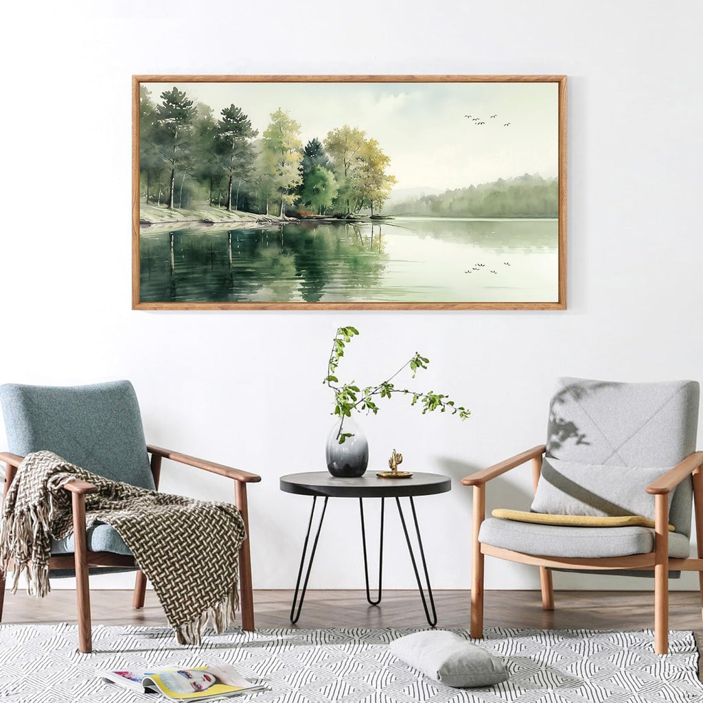 Lake art print Nature Landscape Mountain Wall Art Set-24''X36''X3
