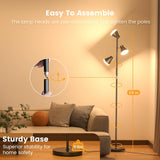36W LED Tree Floor Lamp, Dimmable Tall Standing Lamp with Remote & Touch Control
