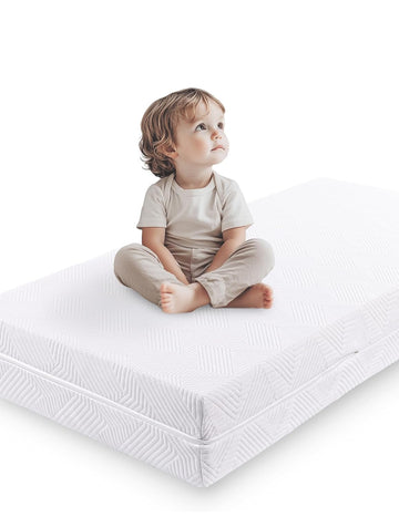 Ergonomic Zoning Crib Mattress, Memory Foam Toddler Mattress | Dual-Sided, 6" Thick, Removable & Machine Washable