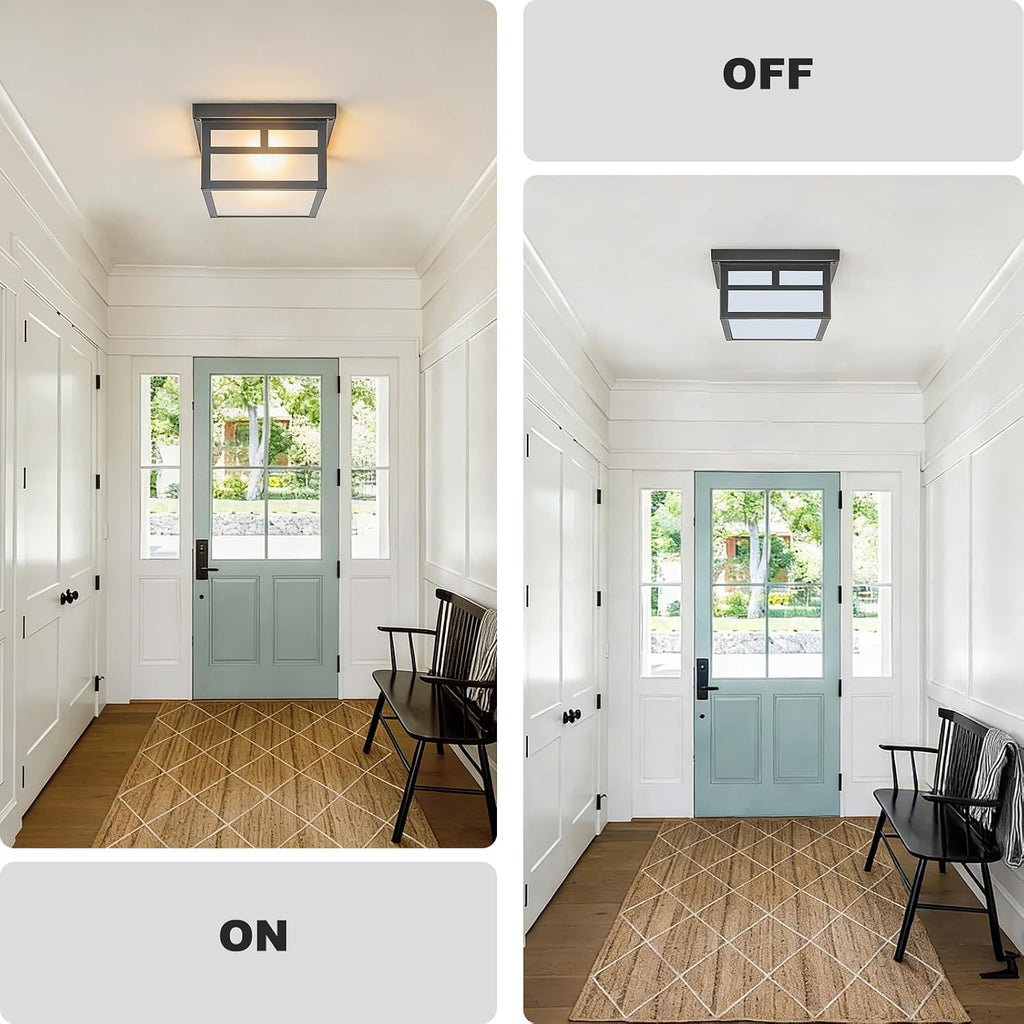 9.5 Inch Black Flush Mount Ceiling Light