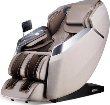 2026 4D Massage Chair Full Body, 24 Modes Zero Gravity SL-Track Shiatsu Recliner- AI APP Control Airbag Massage with